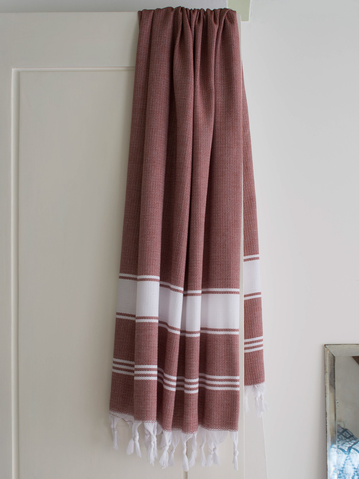hammam towel chocoloate/white
